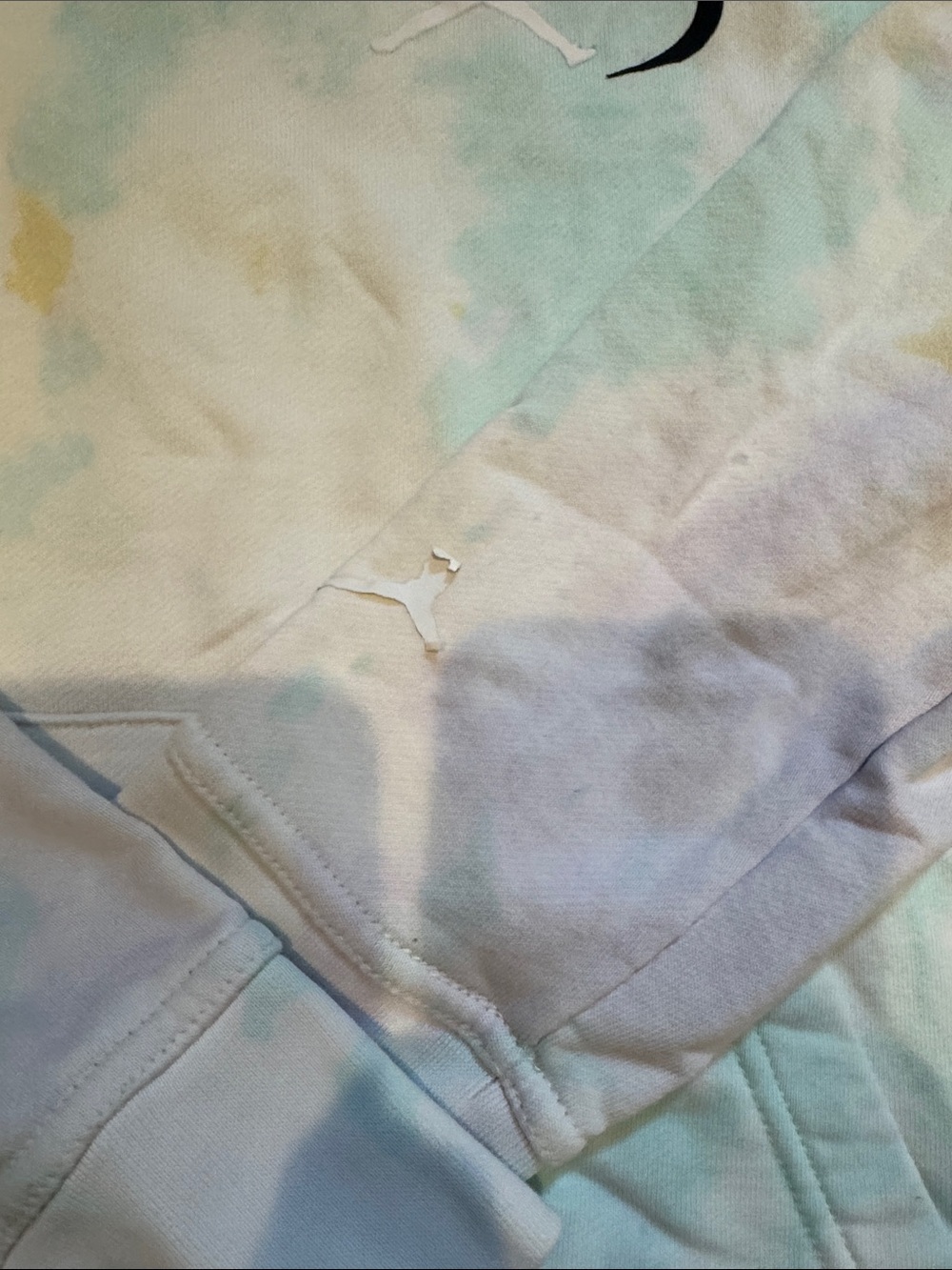 Jordan White Tie-Dye AJ Pullover Hoodie - Picture 3 of 5